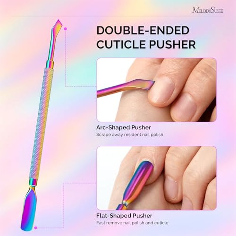 MelodySusie 4-in-1 Acrylic Nail Clipper Set with Cuticle Trimmer