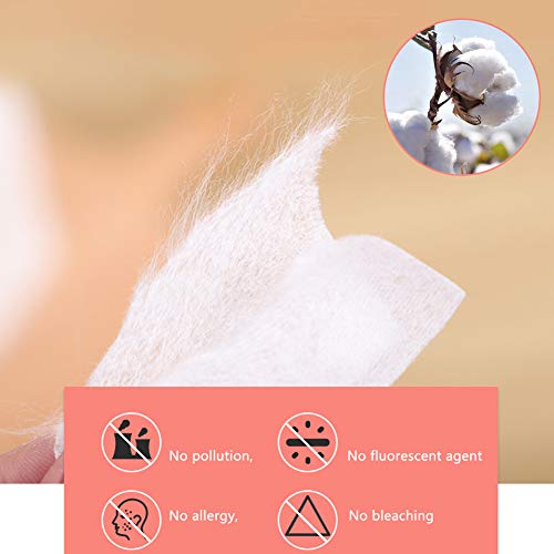 1000 Pack Thin Facial Cotton Pads - Soft Lint-Free Makeup Remover