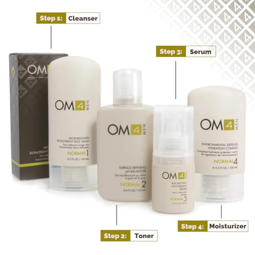 Organic Male OM4 Normal STEP 3: Age-Defying Antioxidant Serum - Men anti-aging light facial Vitamin C solution refines fine lines and wrinkles for men