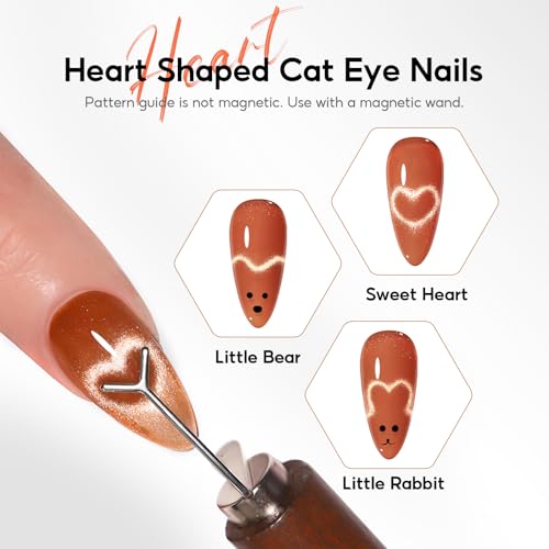 Cat Eye Magnet Set for Nails, 10pcs Magnetic Pen Kit