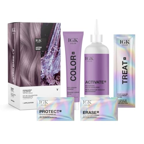IGK Permanent Hair Dye Color Kit - V Astro Babe Light Lavender