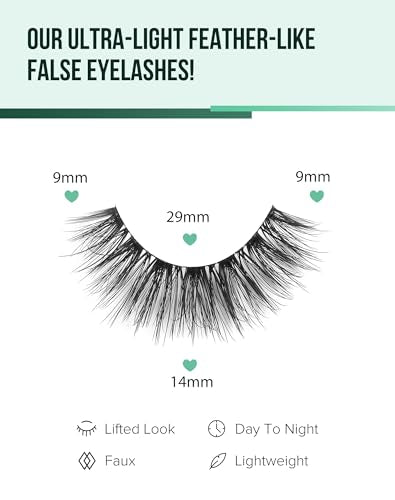 Wispy Mink False Eyelashes 14MM - Natural 3D Fluffy Lashes 7 Pairs