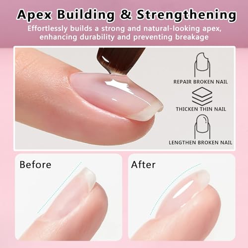 SUTOKAKA 4 Colors Builder Gel for Nails with Nail Forms Dual-Ended
