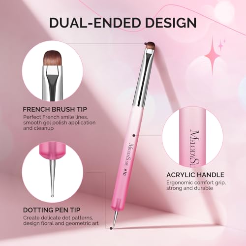MelodySusie Multicolor 4Pcs French Nail Brush & Dotting Pen Set #10-16