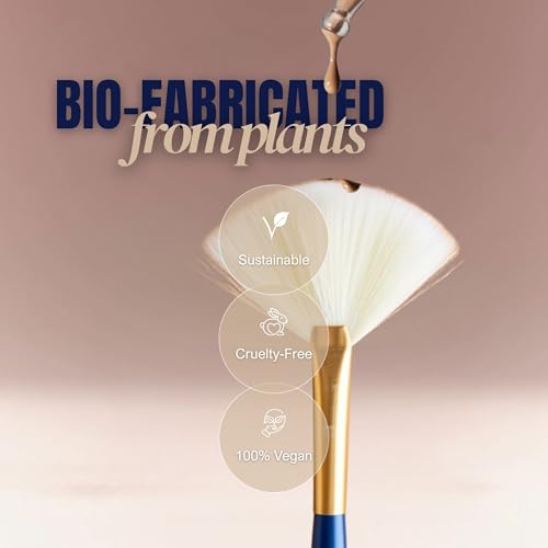 BERRY Blue Premium Makeup Brush Set ? 12-Piece Professional Ultra-Soft Synthetic Brushes for Face & Eyes | Foundation, Powder, Blush, Concealer, Eyeshadow ? Vegan, Cruelty-Free, Numbered, Travel Case