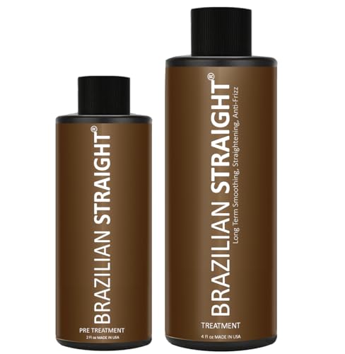 Brazilian Straight Keratin Hair Treatment - Formaldehyde-Free, 2PC Set
