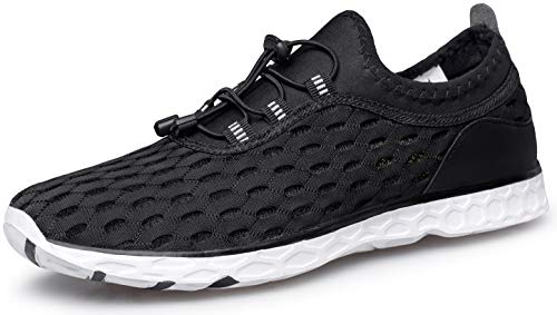 DOUSSPRT Men's Water Shoes Quick Drying Sports Aqua Shoes Black Size 7