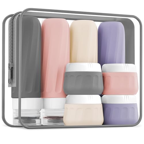 TSA Travel Bottles 8 Pack - 3oz & 1oz Leak Proof Containers