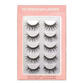 Crisscross Wispy False Eyelashes Extensions 5 Pairs Glamour Fake Mink Lashes, Winter