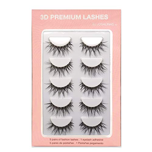 Crisscross Wispy False Eyelashes Extensions 5 Pairs Glamour Fake Mink Lashes, Winter
