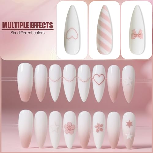 Artdone Solid Nude Gel Nail Polish Set - 6 Long-Lasting UV/LED Colors, Soak Off Manicure Kit, Matte & Gloss Finish, Home Salon Use