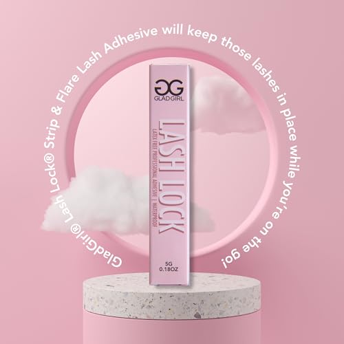 GladGirl Lash Lock Waterproof Latex-Free False Lash Adhesive - Long-Lasting Black Strip Glue
