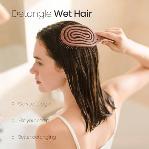 AIMIKE Spiral Flex Detangler Brush for Fine Hair
