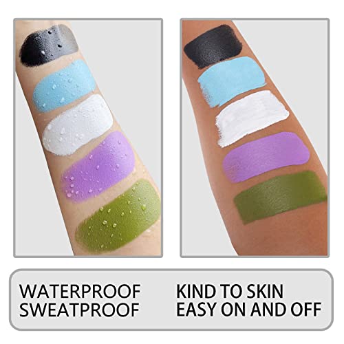 White & Purple Face Paint Stick Bundle - Waterproof Makeup