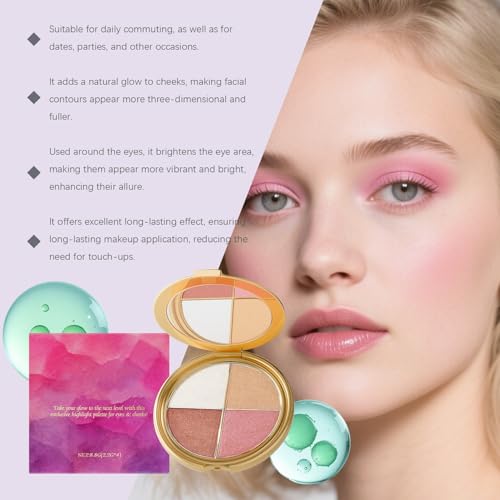 YG LianKai Eye & Cheek Palette - 4-in-1 Makeup Kit for Women