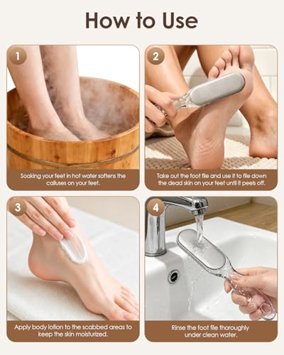 Stainless Steel Foot File - Callus Remover for Hard Skin