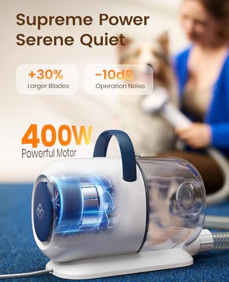 oneisall Dog Grooming Vacuum - 15000Pa Suction & Clippers