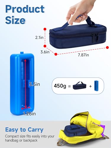 YOUSHARES TSA Approved Insulin Cooler Case with Ice Brick