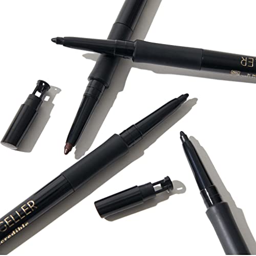 LAURA GELLER NEW YORK INKcredible Gel Eyeliner Duo - Brown Eyed Girl + Blackbird - Waterproof Smudge-proof Eyeliner Pencil with Built-in Sharpener