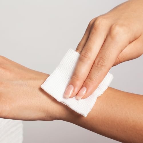 Intrinsics Cotton Gauze Face Pads 200 Count for Gentle Exfoliation & Skin Care