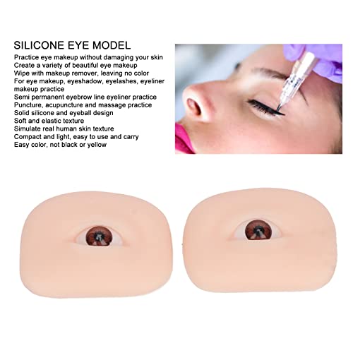 Soft Silicone Eye Model Practice Pair for Makeup & Eyebrow Training