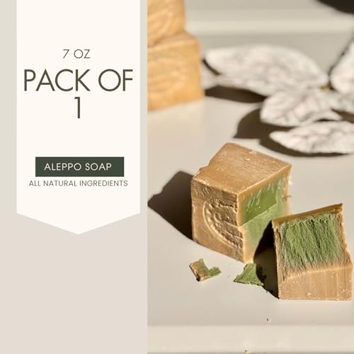 Aleppo Soap - (7 oz)%20 Laurel Oil,%80 Olive Oil, Traditional Production, Natural - Vegan ? Handmade (Pack of 1)