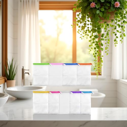 10 Pack Foam Mesh Bags for Soap Storage & Travel - Durable Hangable Pouches