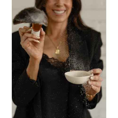 SunFX Finishing Powder Brush | Large Professional Fan Brush for Salon Use | Perfect For Spray Tan Powder | White