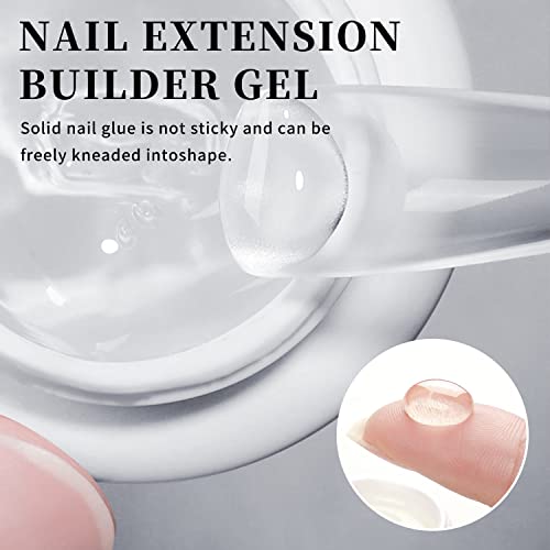 Clear Nail Builder Gel 15ml Non-Stick 3D Sculpting Hard Gel for Nail Extensions DIY