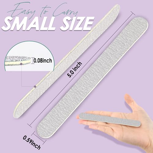 5-Inch Double-Sided Zebra Nail Files, 100/180 Grit, 50-Pack