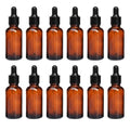 12PCS 20ml Amber Glass Dropper Bottles with Black Caps