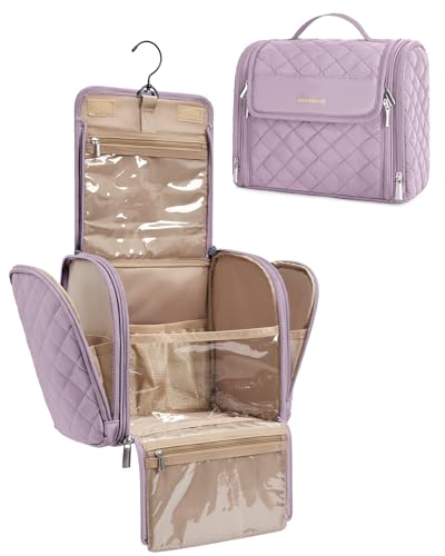 BAGSMART Large Capacity Travel Toiletry Bag with Hook