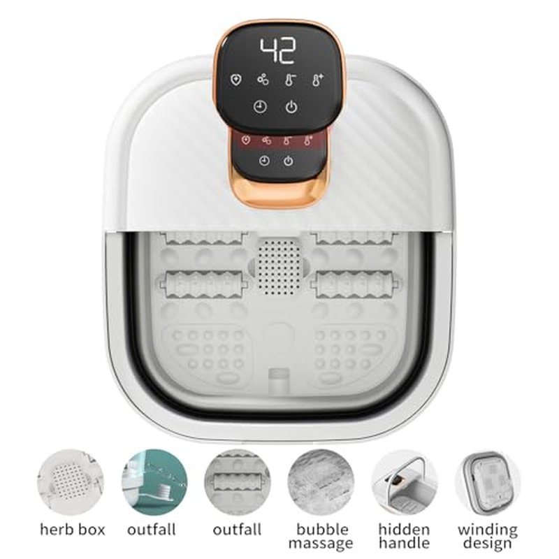 ACKLEAP Folding Foot Spa Massager with Heat & Touchscreen Control