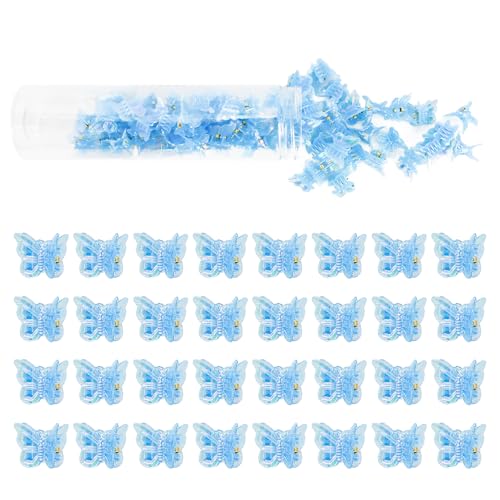 60PCS Mini Butterfly Hair Clips - Y2K 90s Glitter Claw Clips