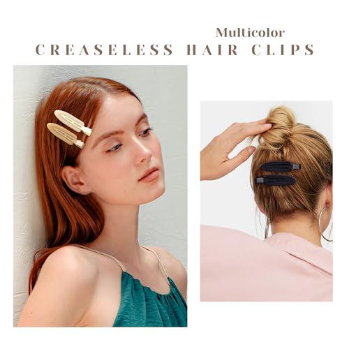 10 Pcs Creaseless Hair Clips - Flat Design for Styling & Makeup