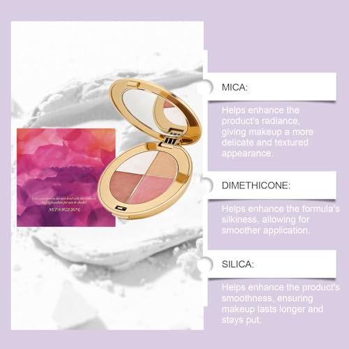4-in-1 Eye & Cheek Palette - Radiant Glow Highlighter & Eyeshadow