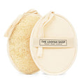 Bath Loofah Sponge, Exfoliating Body Scrubber, Shower Luffa for Men, Women and Kids Made of Eco-Friendly Natural Egyptian Loofah with Cotton Travel Pouch, 7" x 5.25" (2pack 4pcs)