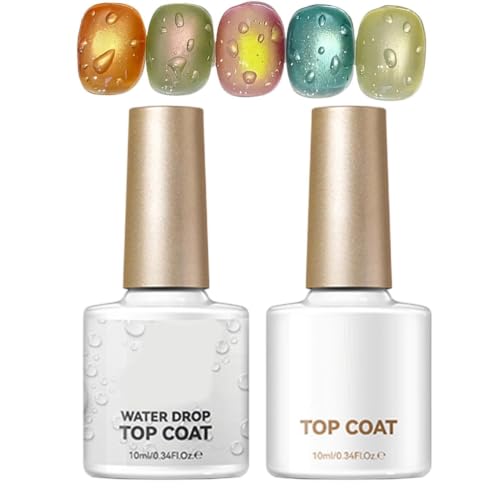 Non-Sticky Gel Top Coat – Shiny Water Drop Finish for Nails
