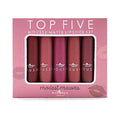 Italia Deluxe Matte Lipstick Set - 5 Modest Mauve Shades