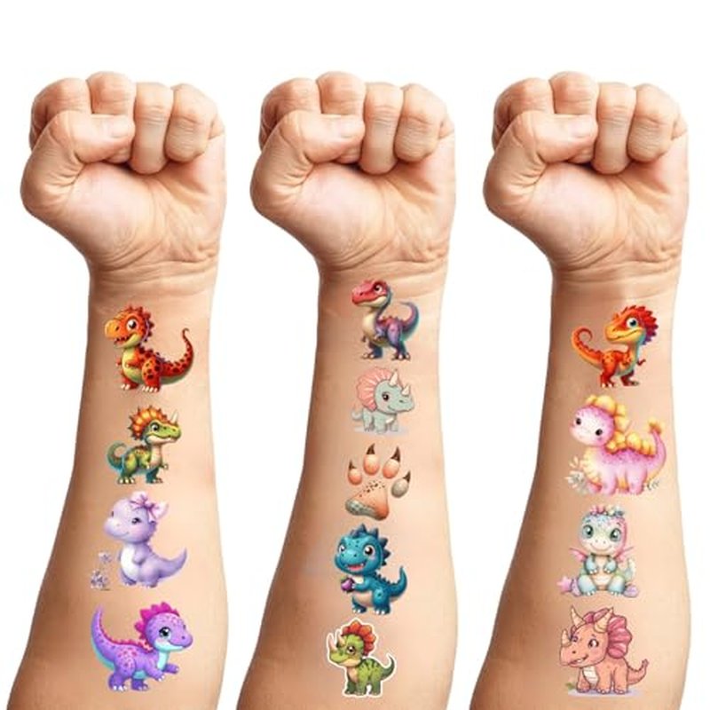 100 Dinosaur Temporary Tattoos for Kids - Party Favors