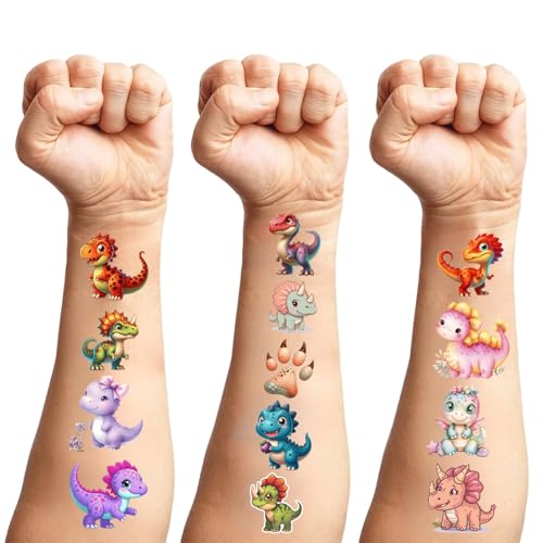 100PCS Dinosaur Temporary Tattoos Kids Party Favors & Decorations