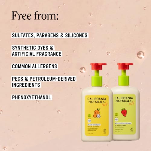 California Naturals Kids Shampoo & Conditioner Set - Sulfate & Paraben Free, 12 oz