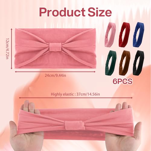 Wide Elastic Headbands for Women - Non-Slip, Stretchy & Thick for Workout & Daily Wear