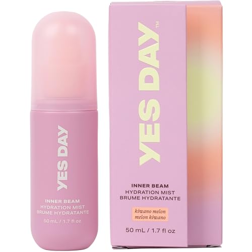 Yes Day Inner Beam Hydrating Face Mist for Teens ? Travel Size Facial Spray for Teens & Ages 10 Up, with Kiwano Melon, Glucosamine & Polyglutamic Acid (50ml / 1.7 fl oz)