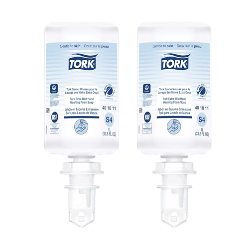 Tork Extra Mild Foam Hand Soap 33.8 Fl Oz Pack of 2, Fragrance-Free