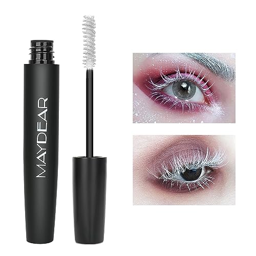 Maydear White Mascara ? Volumizing, Curling & Lengthening Mascara for Intense Definition & Long-Lasting Smudge-Proof Wear ? Perfect for Party & Stage Makeup