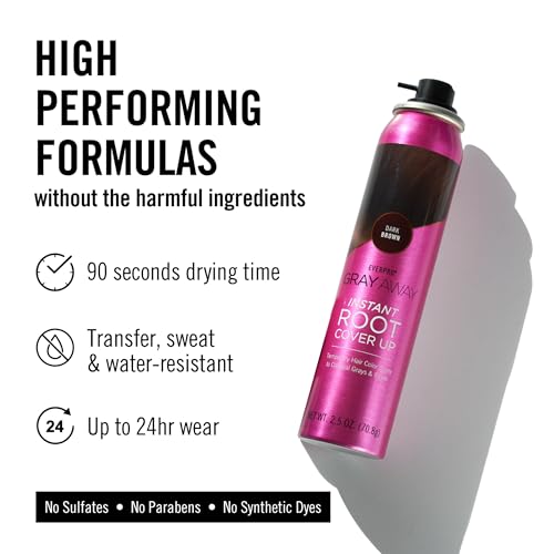 Everpro Gray Away Instant Root Cover Up Spray Dark Brown 2.5 oz - Pack of 1
