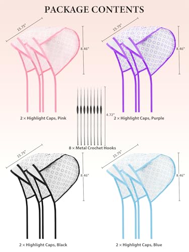 YOOVR 16-In-1 Hair Highlighting Kit with 8 Caps & Hooks