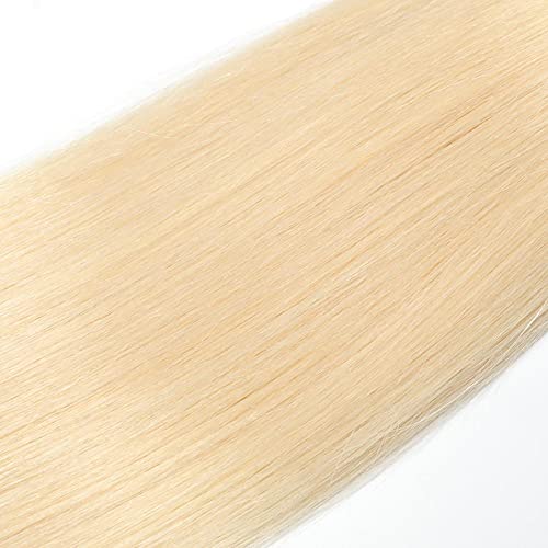 AuokMar Blonde S 30 32 34 Inch 613 Straight Human Hair Bundles Double Weft - Soft & Natural