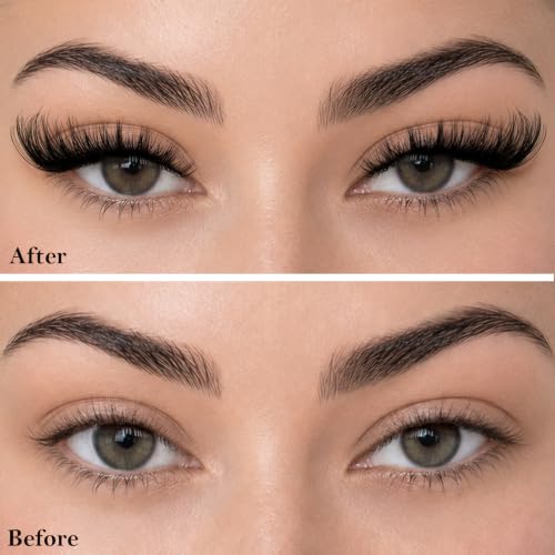 APCYUST Fox Eye Lashes - Natural Wispy Cat Eye Fake Mink Strips, D Curl, Fluffy Spiky Style, Reusable